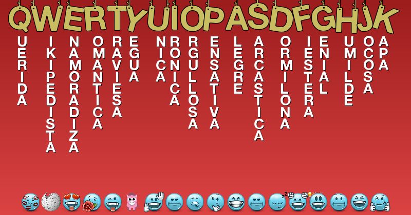 Emoticones para qwertyuiopasdfghjk - Emoticones para tu nombre