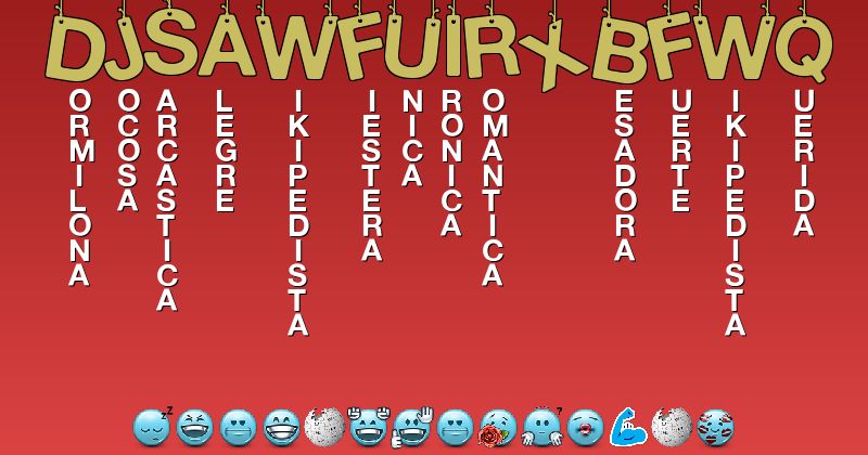 Emoticones para djsawfuirxbfwq - Emoticones para tu nombre