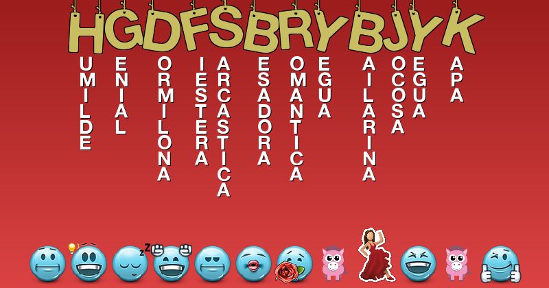 Emoticones para hgdfsbrybjyk - Emoticones para tu nombre