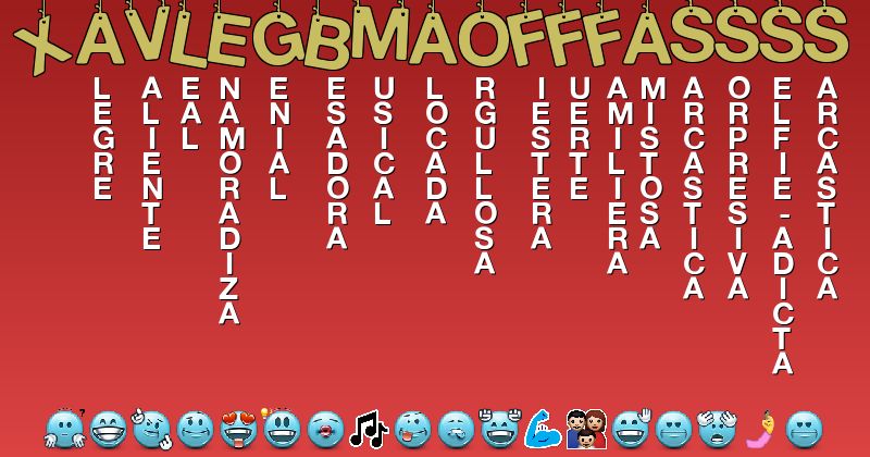 Emoticones para xavlegbmaofffassss - Emoticones para tu nombre