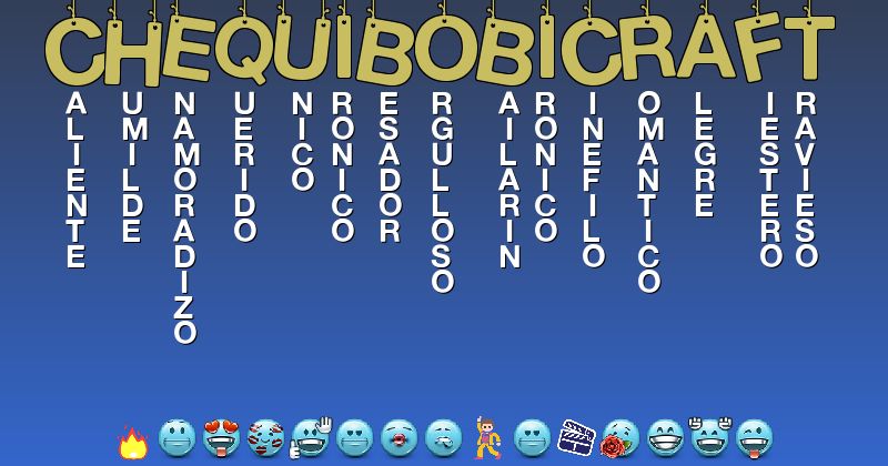 Emoticones para chequibobicraft - Emoticones para tu nombre