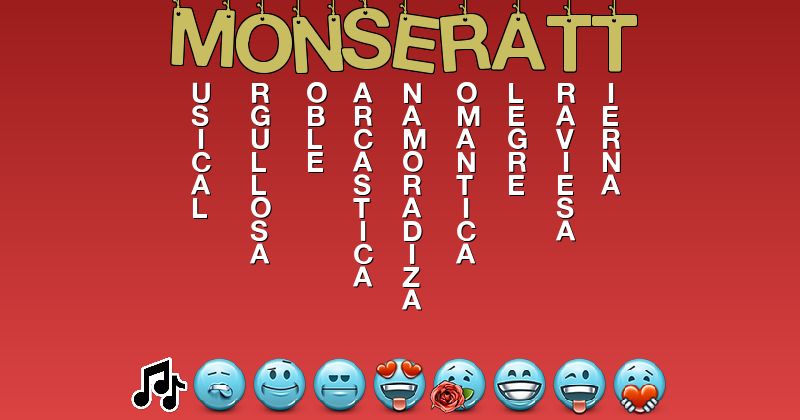 Emoticones para monseratt - Emoticones para tu nombre