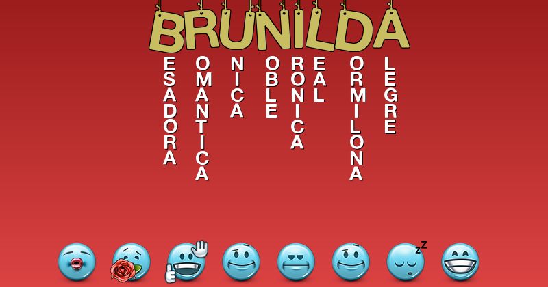 Emoticonos que describen a: brunilda - Emoticones para tu nombre