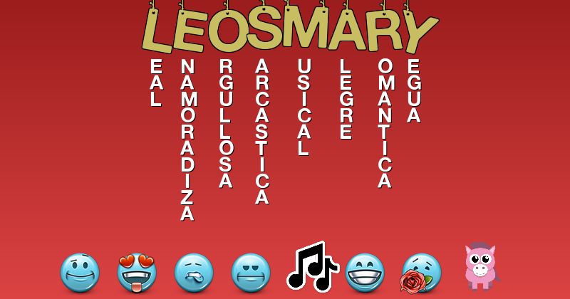 Emoticones para leosmary - Emoticones para tu nombre