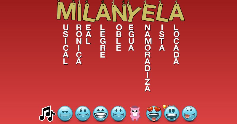 Emoticones para milanyela - Emoticones para tu nombre