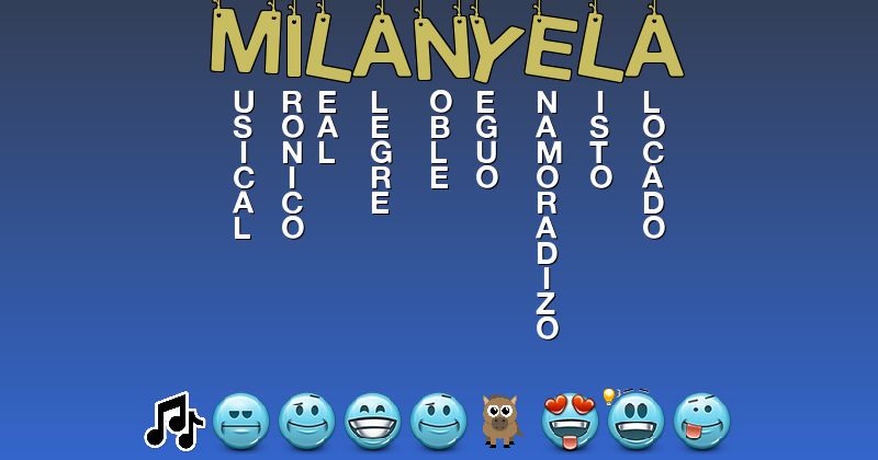 Emoticones para milanyela - Emoticones para tu nombre