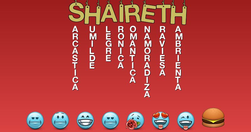 Emoticones para shaireth - Emoticones para tu nombre