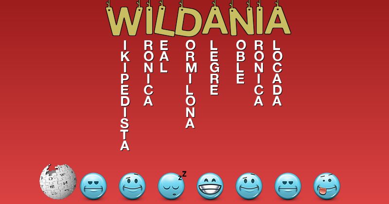 Emoticones para wildania - Emoticones para tu nombre