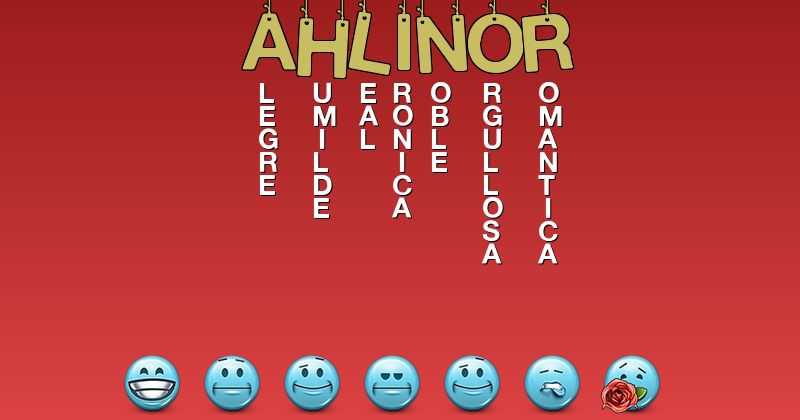 Emoticones para ahlinor - Emoticones para tu nombre