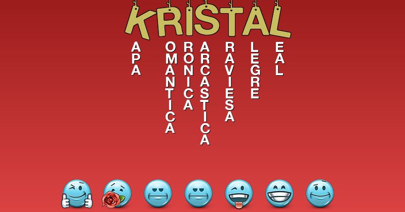 Emoticones para kristal - Emoticones para tu nombre