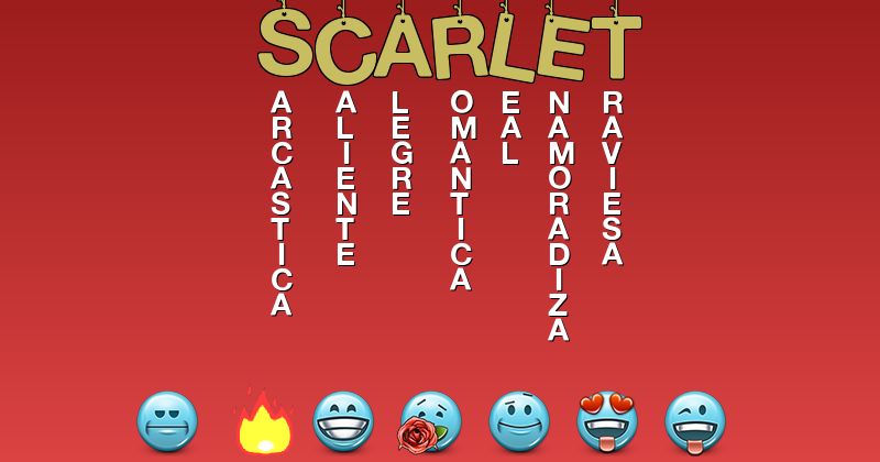 Emoticones para scarlet - Emoticones para tu nombre