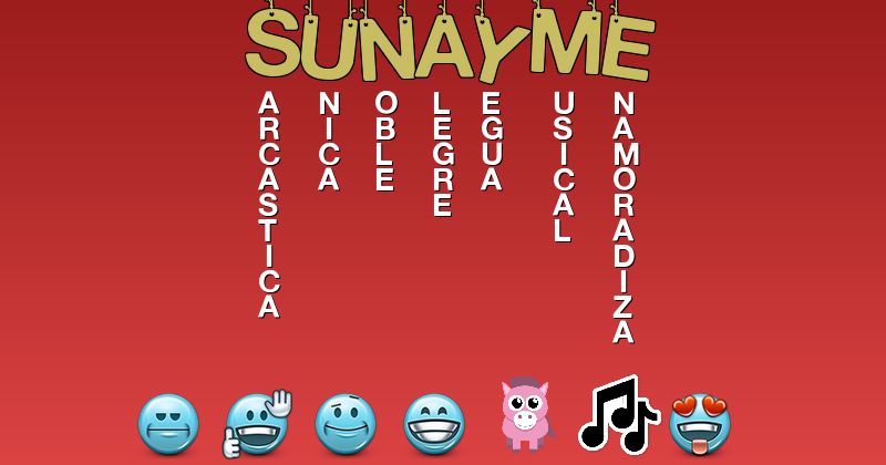 Emoticones para sunayme - Emoticones para tu nombre