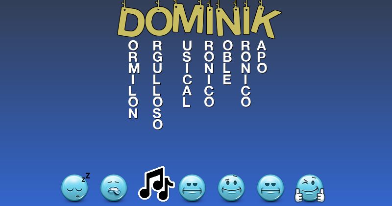 Emoticones para dominik - Emoticones para tu nombre