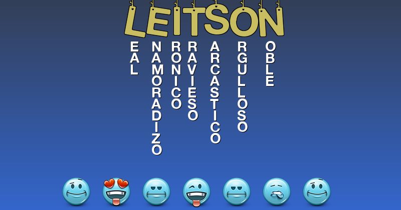 Emoticones para leitson - Emoticones para tu nombre