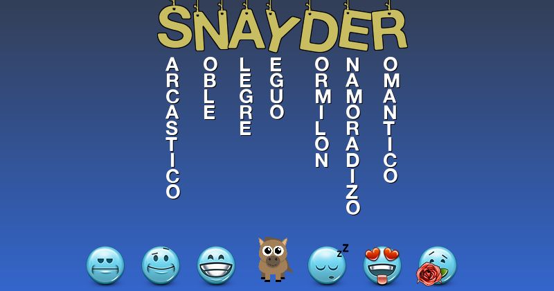 Emoticones para snayder - Emoticones para tu nombre