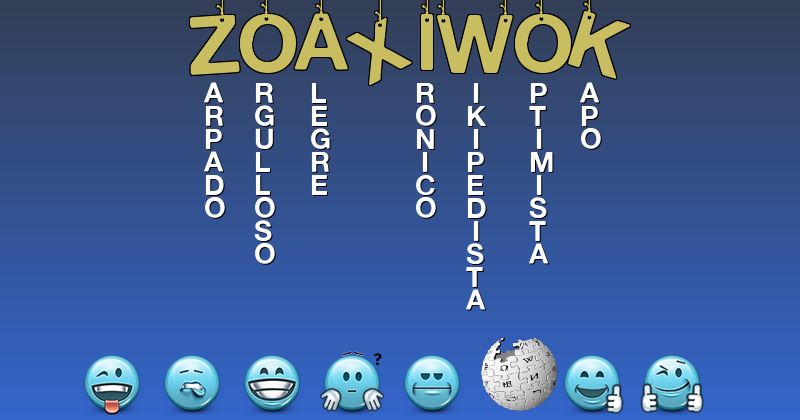 Emoticones para zoaxiwok - Emoticones para tu nombre