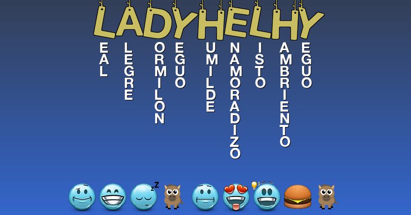 Emoticones para ladyhelhy - Emoticones para tu nombre