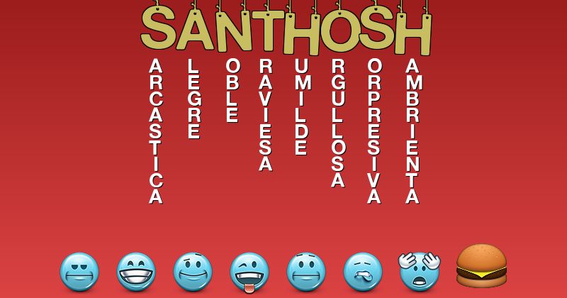 Emoticones para santhosh - Emoticones para tu nombre