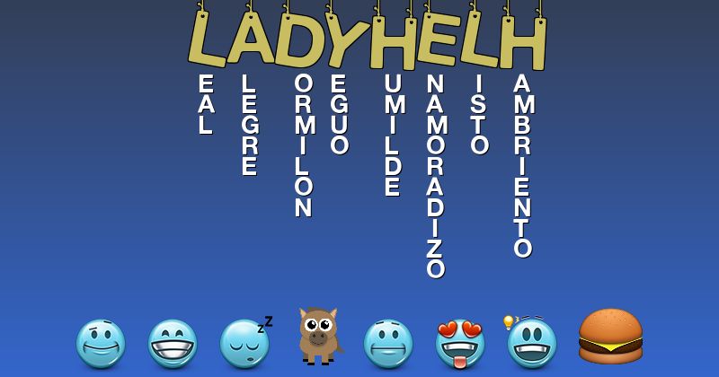 Emoticones para ladyhelh - Emoticones para tu nombre
