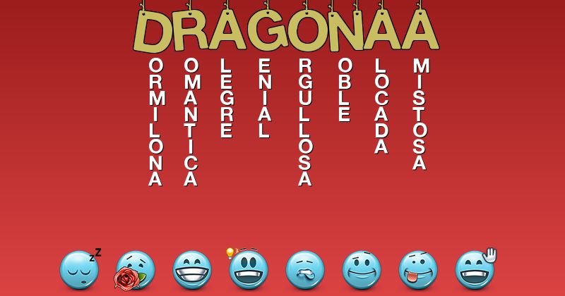 Emoticones para dragonaa - Emoticones para tu nombre