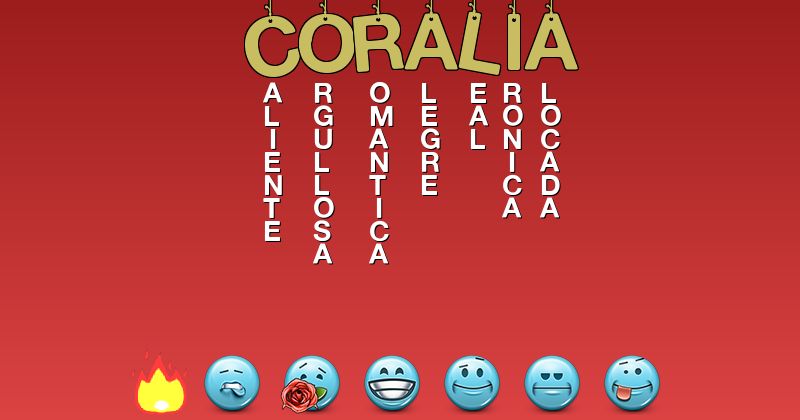 Emoticones para coralia - Emoticones para tu nombre