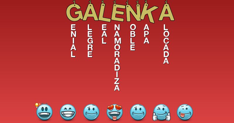 Emoticones para galenka - Emoticones para tu nombre