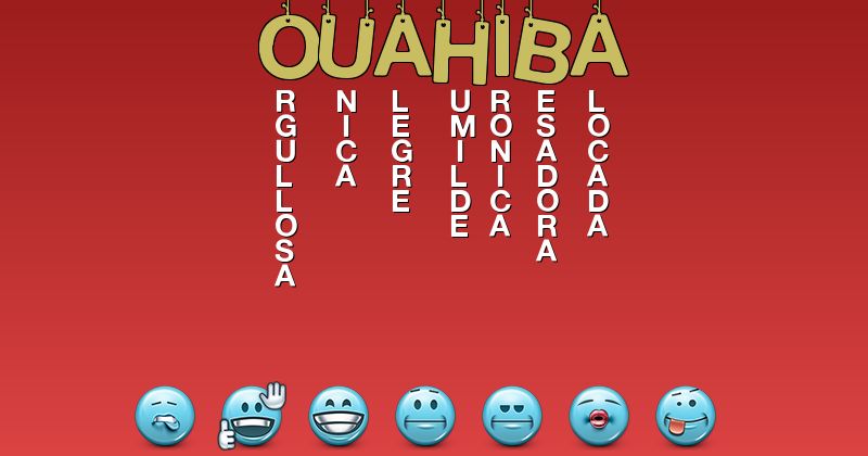 Emoticones para ouahiba - Emoticones para tu nombre