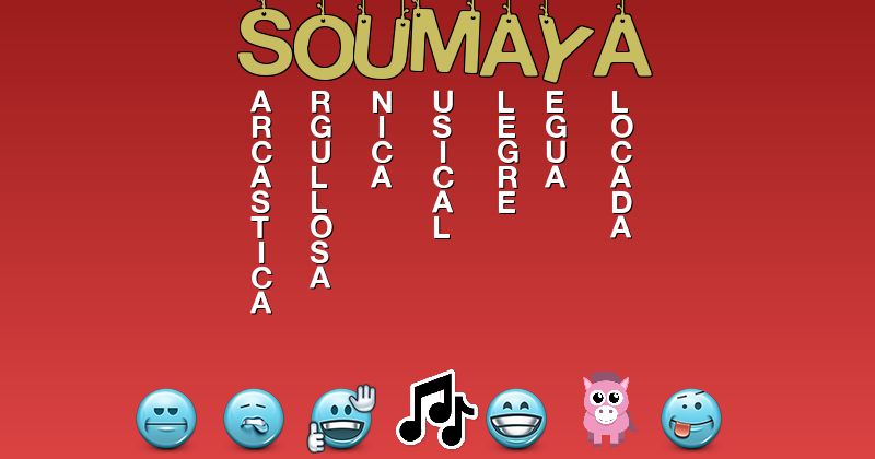 Emoticones para soumaya - Emoticones para tu nombre