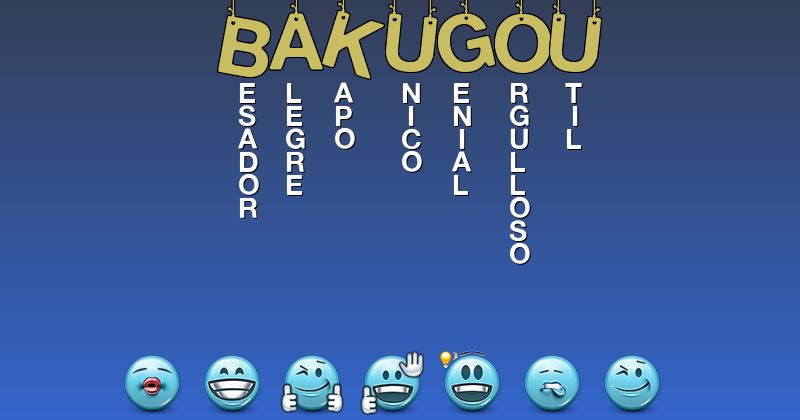 Emoticones para bakugou - Emoticones para tu nombre