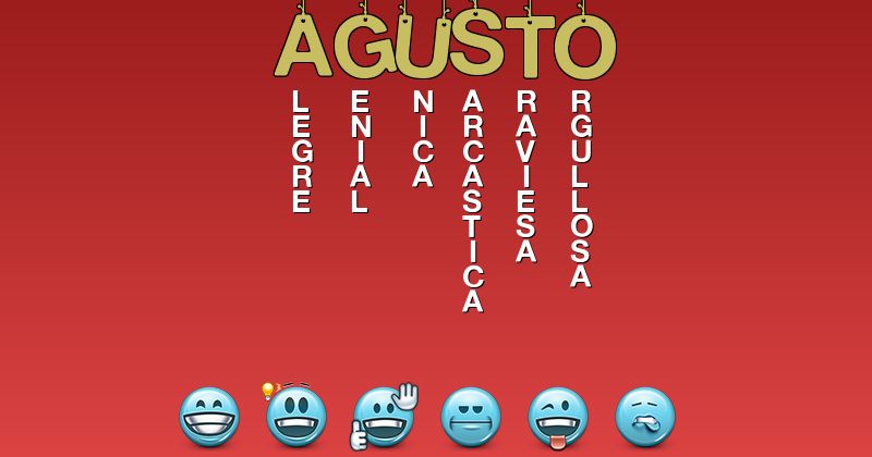 Emoticones para agusto - Emoticones para tu nombre