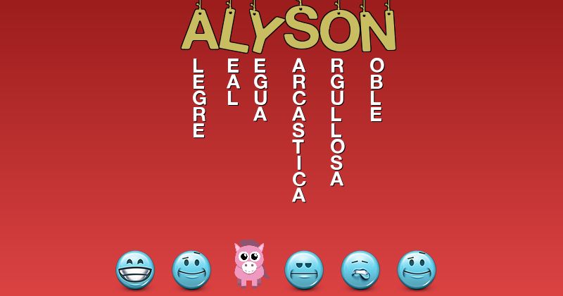 Emoticones para alyson - Emoticones para tu nombre