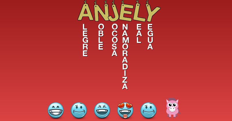 Emoticones para anjely - Emoticones para tu nombre