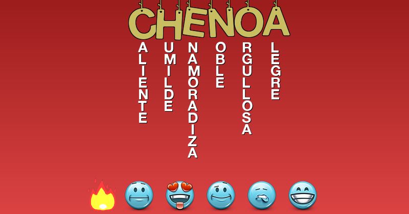 Emoticones para chenoa - Emoticones para tu nombre