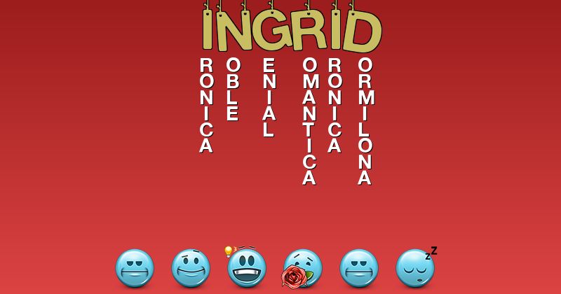 Emoticones para ingrid - Emoticones para tu nombre