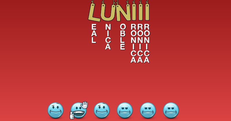 Emoticones para luniii - Emoticones para tu nombre