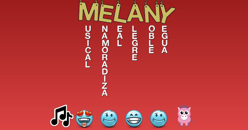 Emoticones para melany - Emoticones para tu nombre