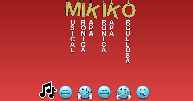 Emoticones para mikiko - Emoticones para tu nombre