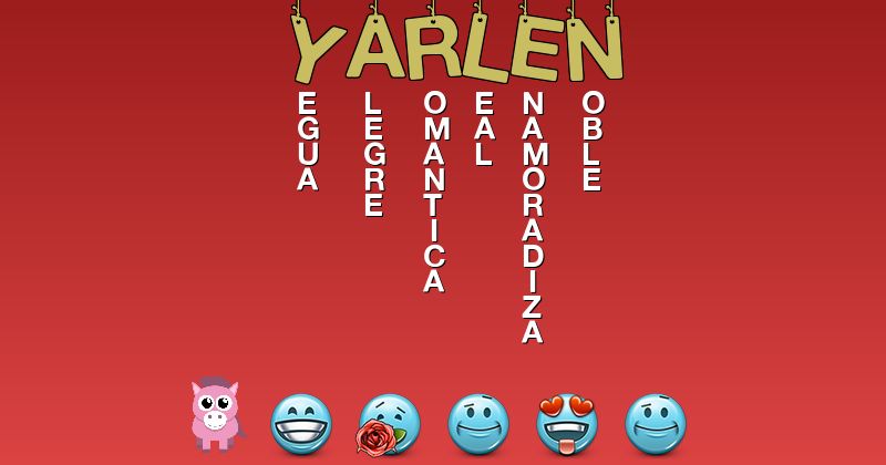Emoticones para yarlen - Emoticones para tu nombre
