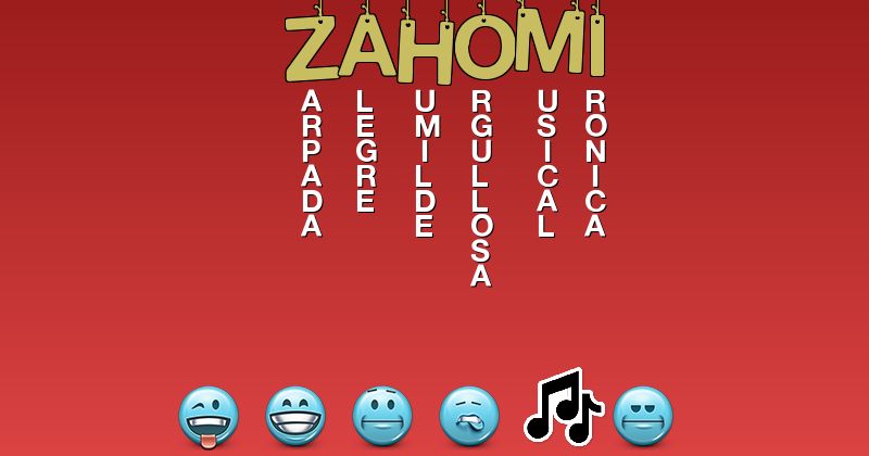Emoticones para zahomi - Emoticones para tu nombre