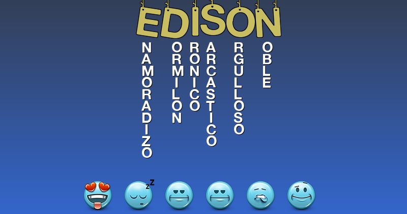 Emoticones para edison - Emoticones para tu nombre