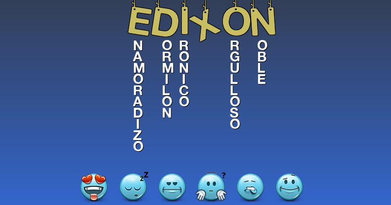 Emoticones para edixon - Emoticones para tu nombre