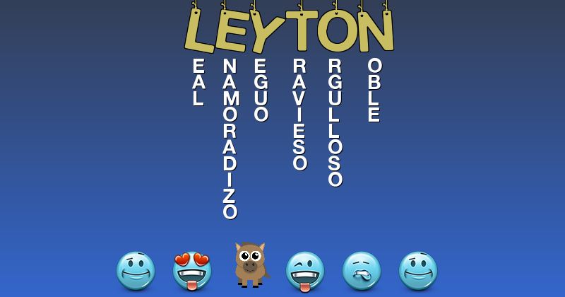 Emoticones para leyton - Emoticones para tu nombre