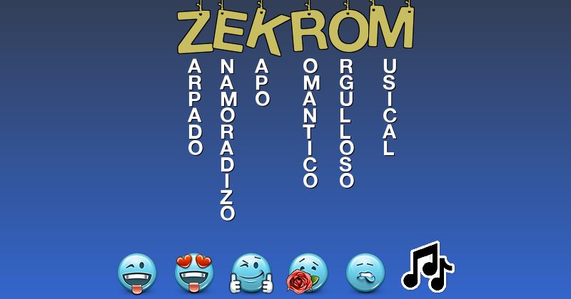 Emoticones para zekrom - Emoticones para tu nombre