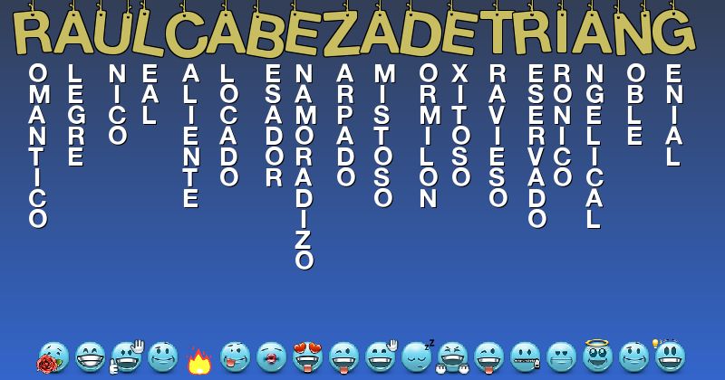 Emoticones para raulcabezadetriang - Emoticones para tu nombre