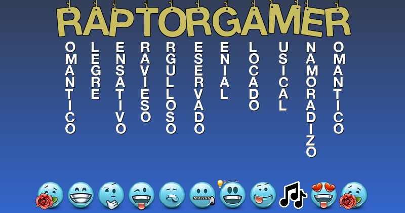 Emoticones para raptorgamer - Emoticones para tu nombre