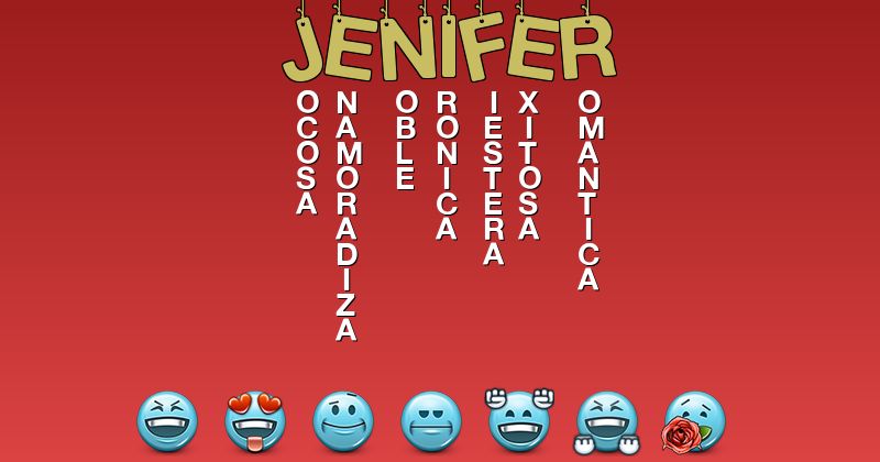 Emoticones para jenifer - Emoticones para tu nombre