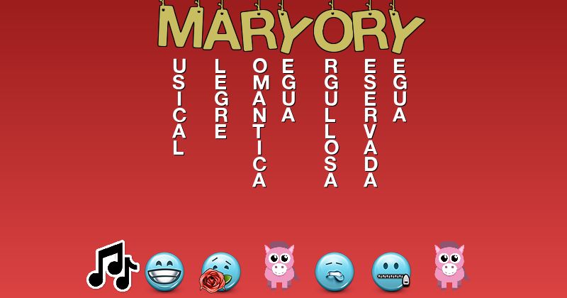 Emoticones para maryory - Emoticones para tu nombre