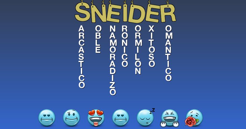 Emoticones para sneider - Emoticones para tu nombre