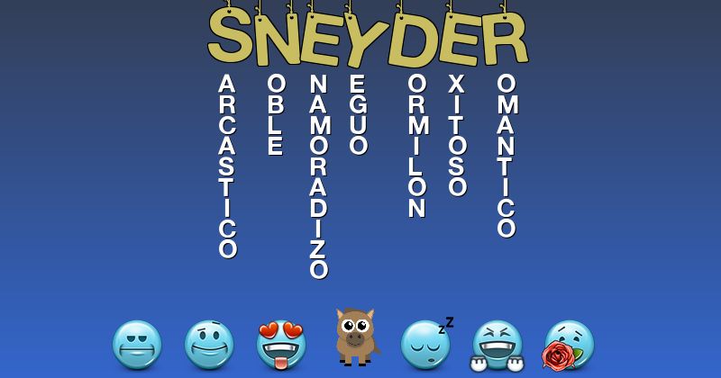Emoticones para sneyder - Emoticones para tu nombre