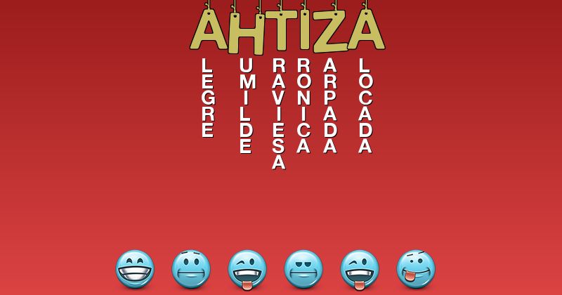 Emoticones para ahtiza - Emoticones para tu nombre